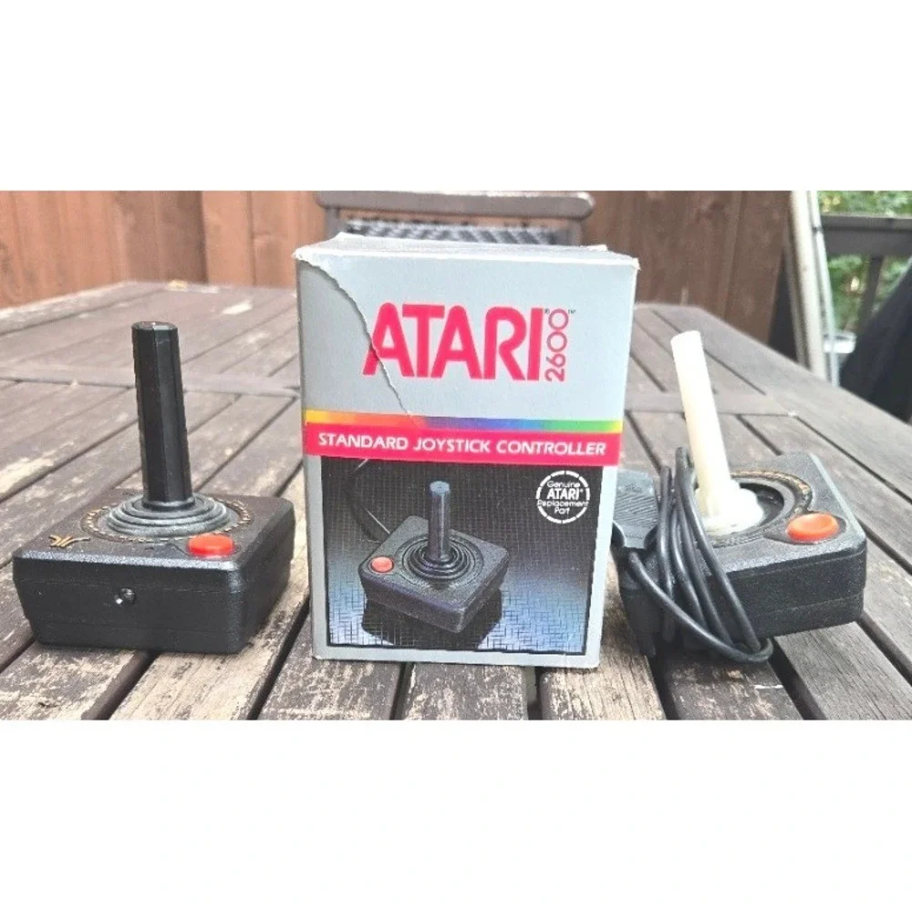 Vintage Atari 2600 Jr Console Bundle Untested, 29 Games, OEM Controller
